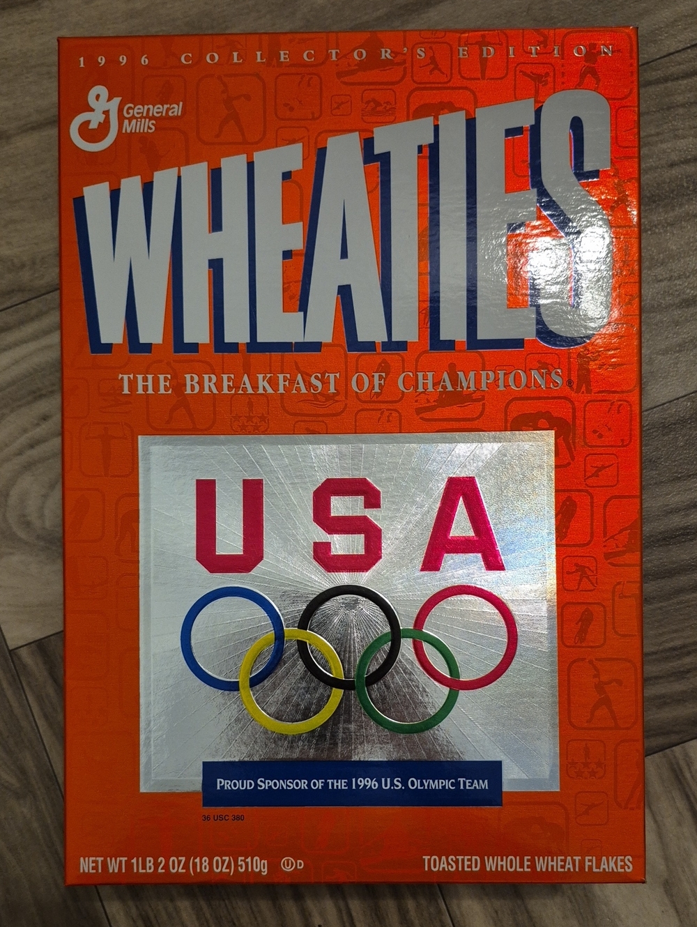 Wheaties USA Olympic Collector Cereal Box - Orange
